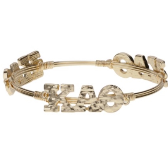 Occasionally Made Jewelry - Kappa Alpha Theta Wire Wrapped Bangle Bracelet